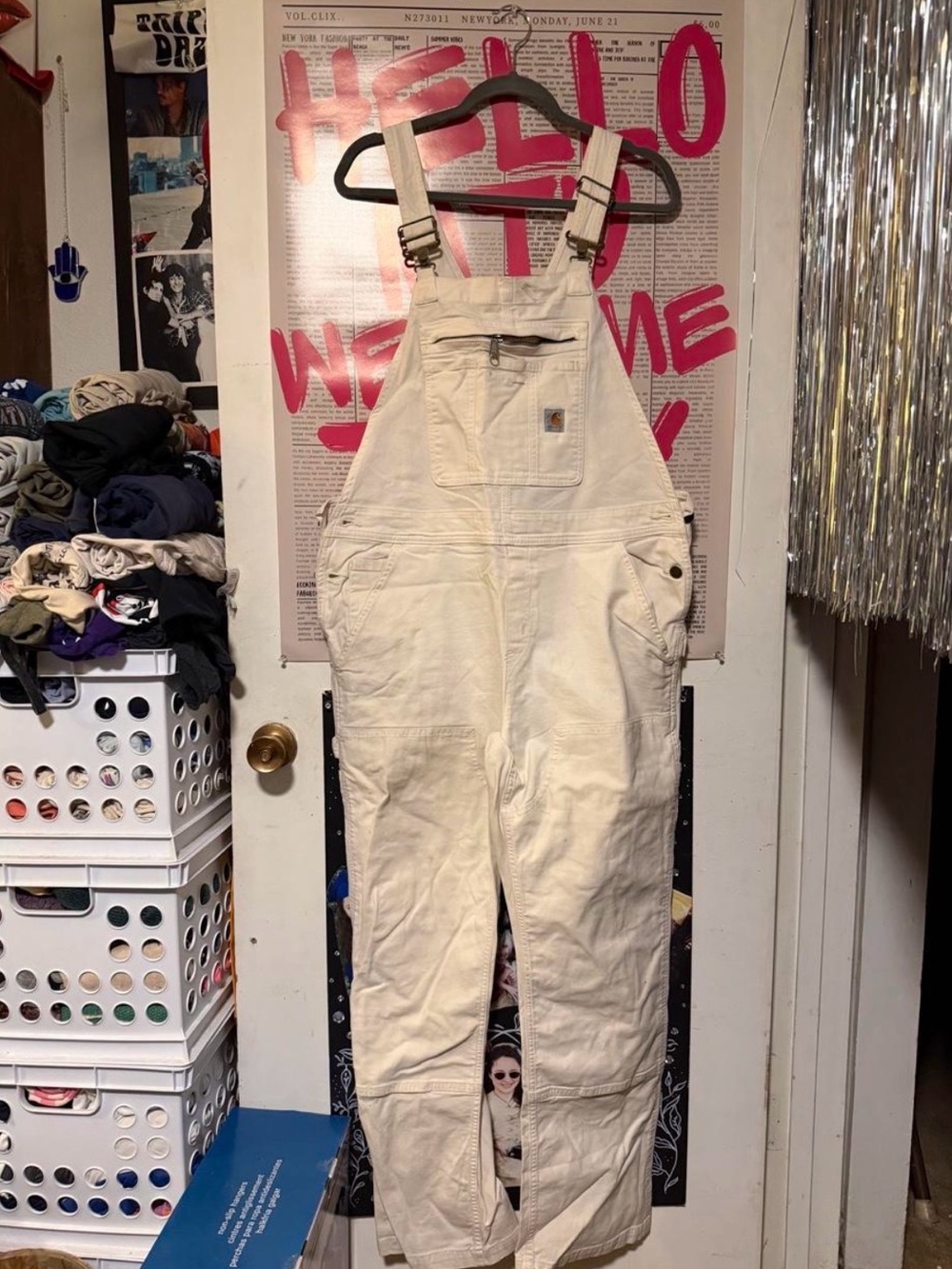 Vintage White Carhartt Overalls
